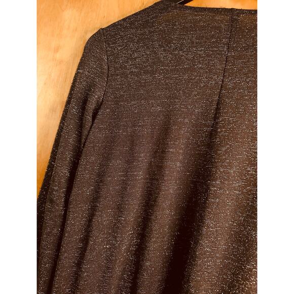 Dress to Impress Soft Stitch Womens Cardigan/Sweater Black/Silver Long Sleeve 2X - Picture 6 of 8